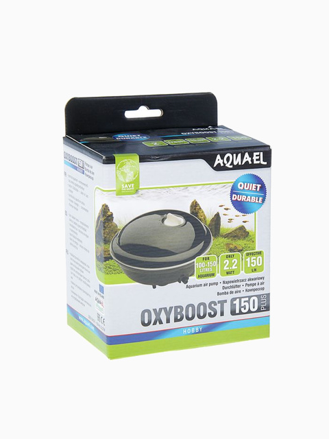 Компрессор AQUAEL OXYBOOST 150 plus для аквариума 100 - 150 л (150 л/ч, 2.2 Вт, 1 канал, регулируемый)