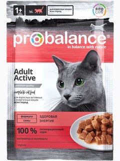 Корм ProBalance для активных кошек, 85 г