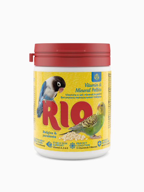 RIO Витаминно-минеральные гранулы для волнистых и средних попугаев, 120 г