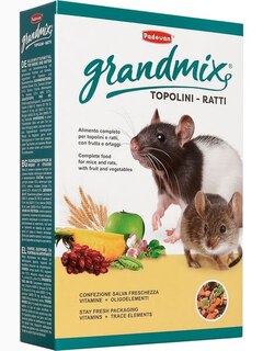 Корм Padovan Grandmix Topoline-ratti для взрослых мышей и крыс, 400 г