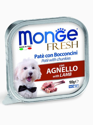Корм Monge Dog Fresh консервы для собак ягненок, 100 г