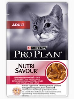 Корм PRO PLAN Adult для кошек с уткой в соусе, 85 г