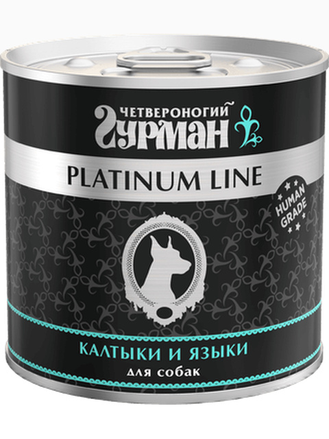 Четвероногий гурман Platinum line калтыки и языки для собак, 240 г