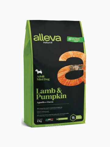 Корм Alleva Natural Adult Mini Lamb & Pumpkin для собак малых пород ягненок и тыква, 2 кг