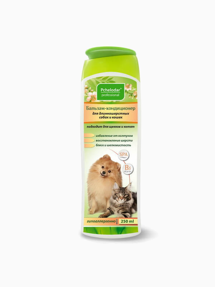 Pchelodar (Пчелодар), серия Professional, бальзам-кондиционер для длинношерстных собак и кошек, 250 мл
