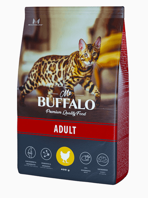 Корм MR.BUFFALO ADULT для взрослых кошек с курицей, 400 г