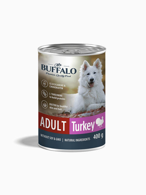 Корм Mr.Buffalo Adult для собак индейка, 400г