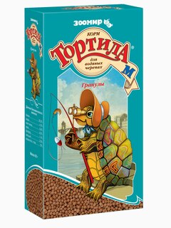 Корм Тортила М для водяных черепах гранулы, 90 г