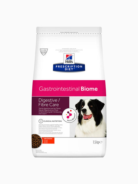 Корм Hill's Prescription Diet Gastrointestinal Biome для собак при расстройствах пищеварения и для заботы о микробиоме кишечника, c курицей, 1.5 кг