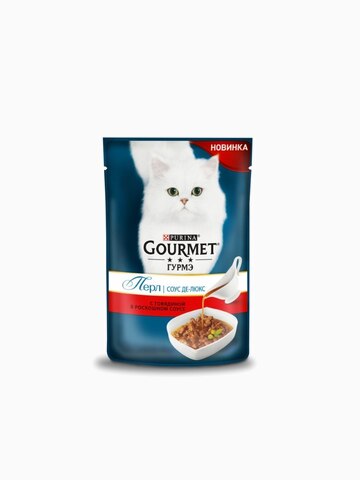 Gourmet Perle Соус де-люкс, с говядиной 85 г