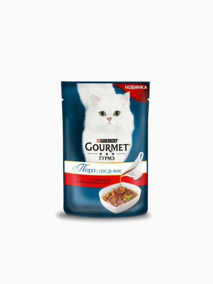 Gourmet Perle Соус де-люкс, с говядиной 85 г