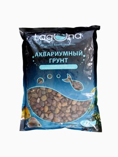 Грунт 10104A галька речная коричневый меланж, 2кг, 5-10 мм