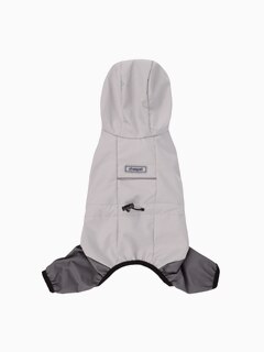 Дождевик Cheepet c капюшоном, цвет серый, размер ХL (длина спины 35 см)