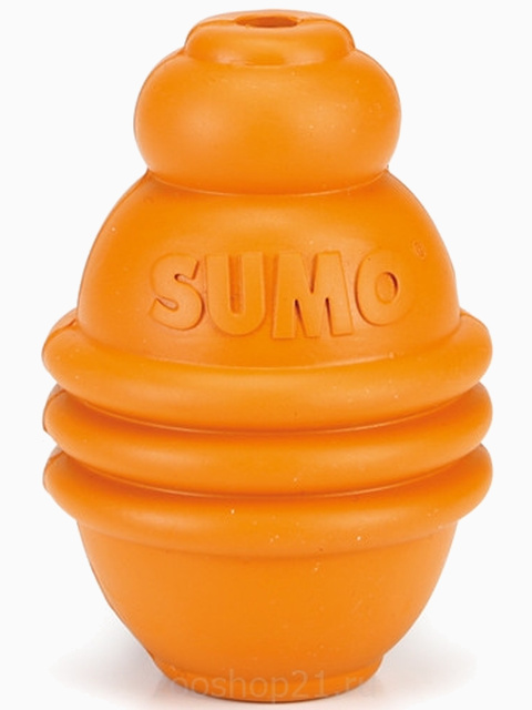 Игрушка для собак "Sumo Play", оранжевая, 6х6х8 см