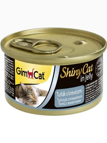 Консервы GimCat ShinyCat для кошек из тунца с креветками 70 г