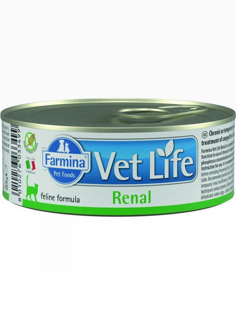 Корм Farmina Vet Life Renal (паштет) для кошек при заболеваниях почек, 85 г