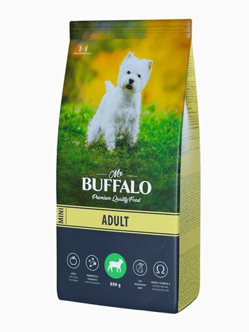 Корм MR.BUFFALO ADULT MINI для взрослых собак маленьких пород с ягненком, 800 г