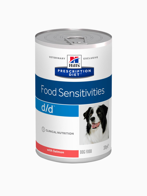 Корм Hill's Prescription Diet d/d Food Sensitivities консервы для собак для поддержания здоровья кожи и при пищевой аллергии с лососем, 370 г