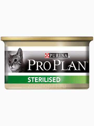 Корм Pro Plan Sterilised для стерилизованных кошек с тунцом, 85 г