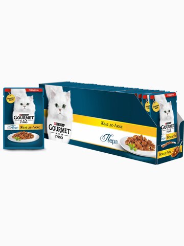 Gourmet Perle желе Де-Люкс, с говядиной 85 г