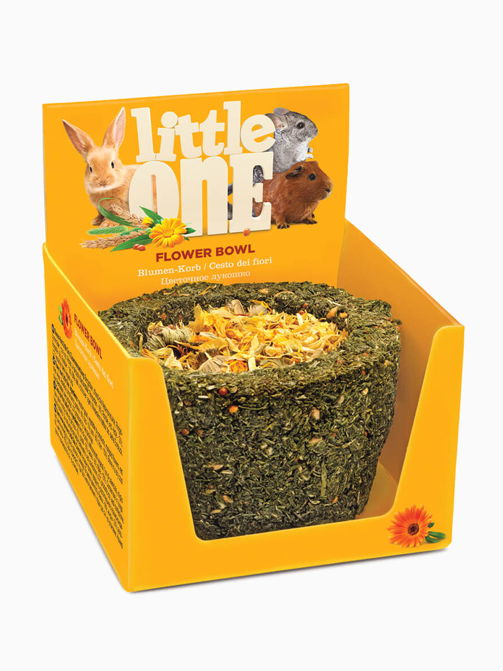 Little One Лакомство-игрушка Лукошко цветочное для всех видов грызунов, 120 г