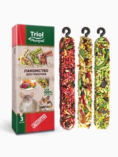 Лакомство Triol Original для грызунов АССОРТИ (уп.3шт.), 75г