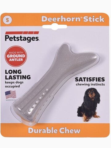 Petstages игрушка для собак Deerhorn, с оленьими рогами 12 см маленькая