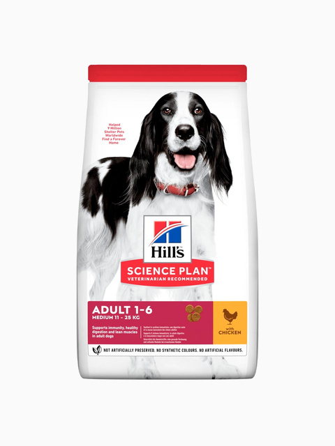 Корм Hill's Science Plan Advanced Fitness для собак средних пород от 1 до 7 лет курица, 2.5 кг