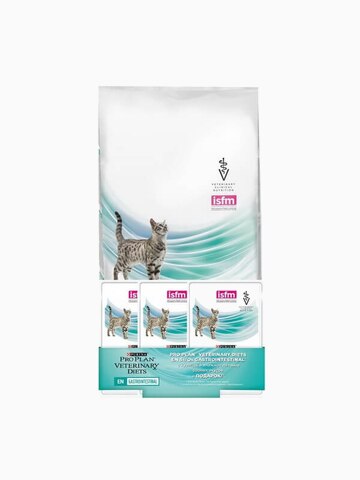 Корм Pro Plan Veterinary diets EN для кошек при расстройствах пищеварения, 1.5 кг + 3 пауча В ПОДАРОК