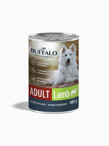 Корм Mr.Buffalo Adult для собак ягненок, 400г