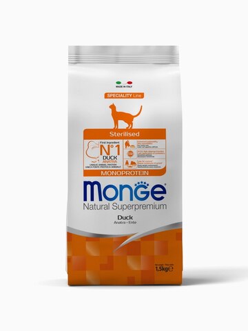 Корм Monge Cat Speciality Line Monoprotein Sterilised для стерилизованных кошек, из утки 1,5 кг