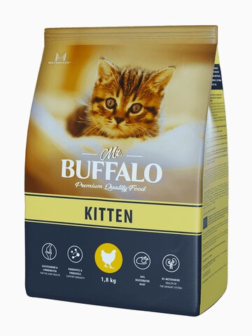 Корм MR.BUFFALO Kitten для котят с курицей, 1.8 кг