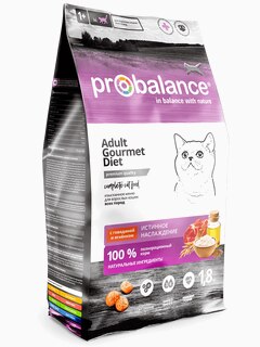 Корм ProBalance для кошек с говядиной и ягненком, 1.8 кг