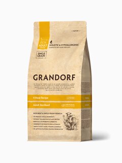 Корм Grandorf 4 Meat Recipe Sterilised Holistic Probiotic для стерилизованных кошек, с ПРОБИОТИКАМИ, 4 вида мяса, 400 г