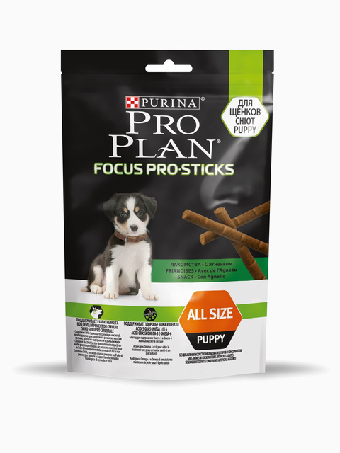 Лакомство PRO PLAN Focus PRO Sticks (палочки) для поддержания развития мозга у щенков, с ягненком, 126 г