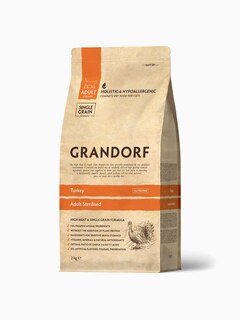 Корм Grandorf Sterilised Holistic Turkey для стерилизованных кошек, с индейкой, 2 кг