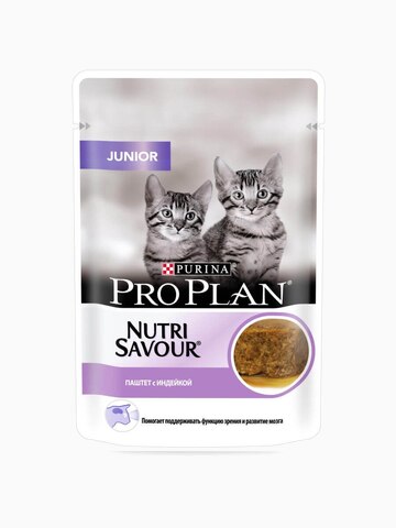 Корм Pro Plan Junior (паштет) для котят с индейкой, 85 г