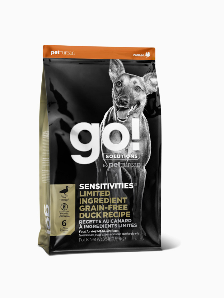 Корм Go! SENSITIVITIES Limited Ingredient Grain-Free Duck Recipe (беззерновой) для собак с чувствительным пищеварением с уткой, 2.72 кг