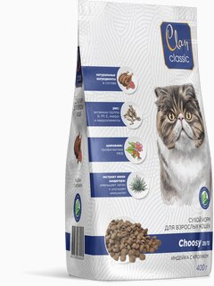 Корм Clan Classic Choosy 29/13 для кошек, индейка и кролик, 400 г