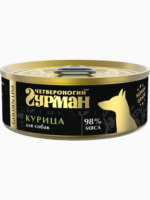 Четвероногий гурман Golden line курица для собак, 100 г
