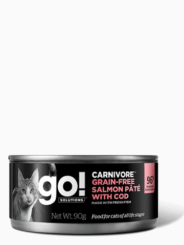 Корм Go! Carnivore Grain Free Salmon Pate & Cod (консерв.) для кошек, беззерновой, с лососем и треской, 90 г