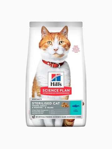 Корм Hill's Science Plan Sterilised Cat для стерилизованных кошек от 6 мес. до 6 лет с тунцом, 1.5 кг