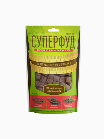 Деревенские лакомства СУПЕРФУД телятина и семена кунжута, 90 г