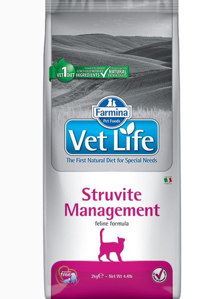 Корм Farmina Vet Life Struvite Management для кошек при рецидивах МКБ струвитного типа, 400 г