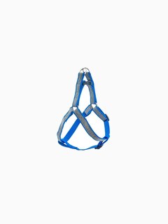 Шлейка синт. ECO серияSPORT Reflex"20мм, светоотр.,усил., об.гр. 45-60см(шея 40-50см), синяя"