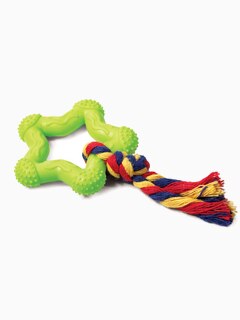 Игрушка для собак из ц/литой резины "Звездочка с веревкой", d75/150мм