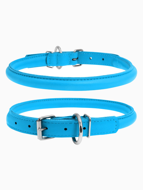 Ошейник для собак Collar "Glamour", круглый (цвет: голубой), 10 мм х 33-41 см