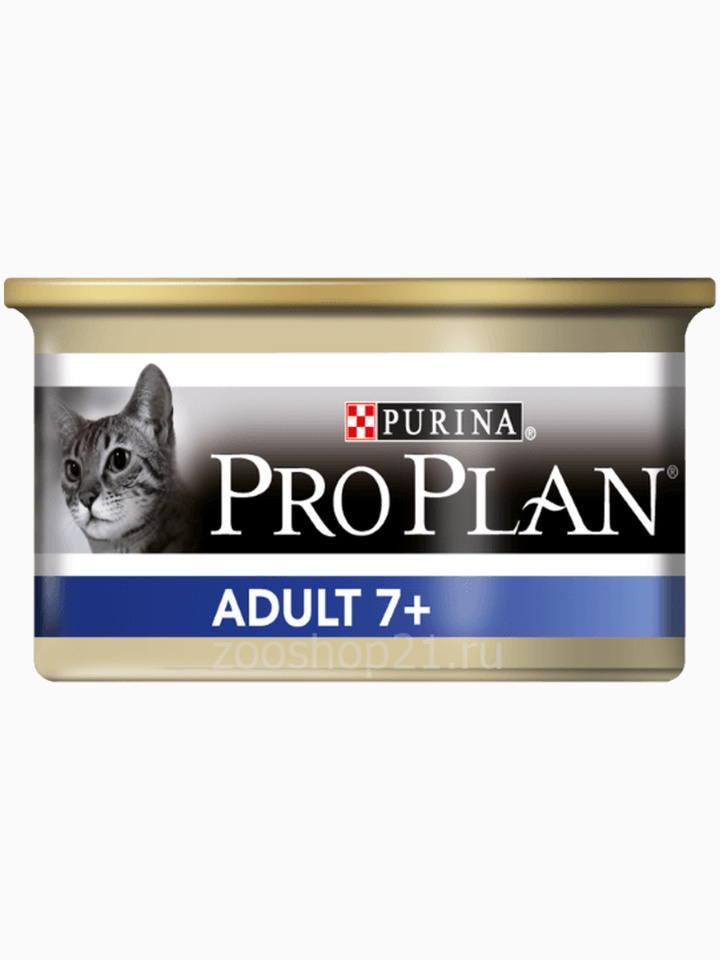 Корм Pro Plan Adult 7+ для кошек старше 7 лет с тунцом, 85 г