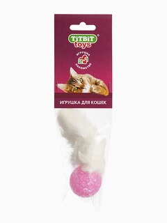 Хвост кроличий (игрушка для кошек)-мягкая упаковка