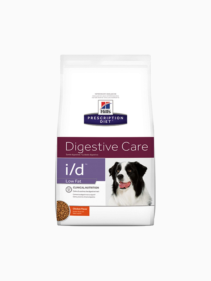 Корм Hill's Prescription Diet i/d Low Fat Digestive Care для собак диета для поддержания здоровья ЖКТ и поджелудочной железы с курицей, 1.5 кг
